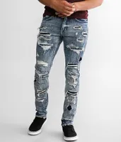 Smoke Rise Pieced Taper Stretch Jean