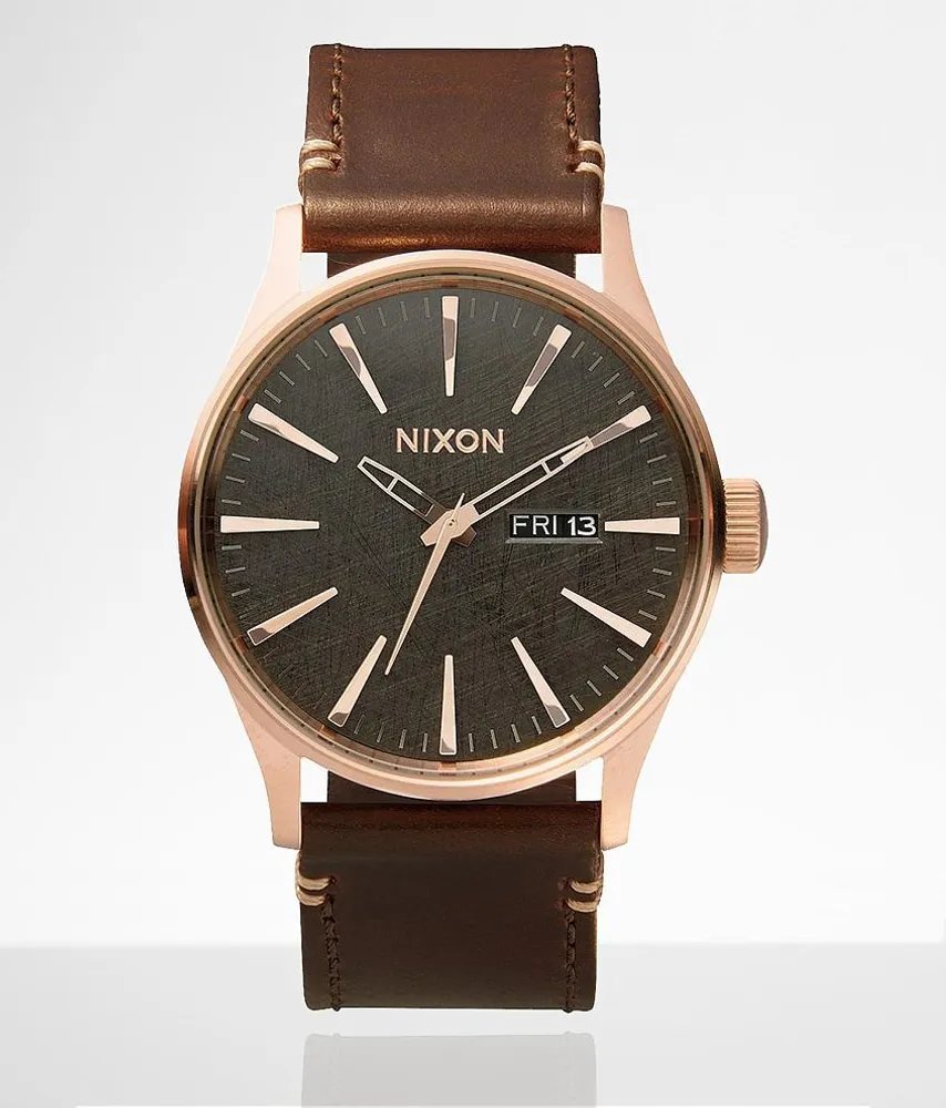 Nixon The Sentry Leather Watch