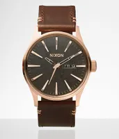 Nixon The Sentry Leather Watch