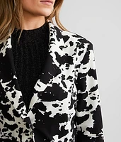 Cow Print Cropped Blazer