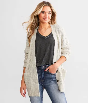 BKE Cable Knit Cardigan Sweater
