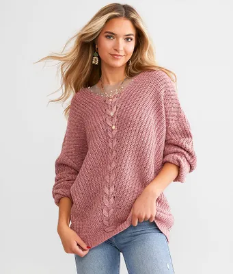 Daytrip Oversized Lace-Up Sweater