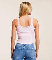 Lace Trim Tank Top