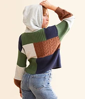 FITZ + EDDI Pieced Knit Hoodie