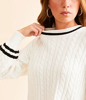 FITZ + EDDI Chunky Cable Knit Sweater