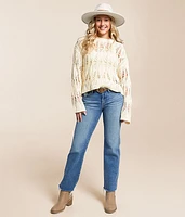 Diamond Cropped Sweater