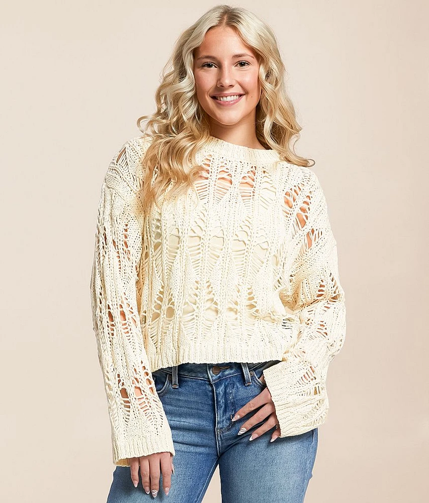 Willow & Root Diamond Cropped Sweater