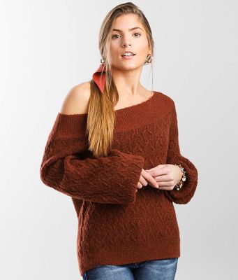 red by BKE Off The Shoulder Sweater