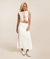 Secret Cove Checker Cropped Tank Top