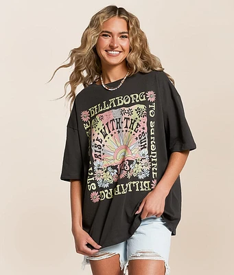 Groovy Sunrise Oversized T-Shirt