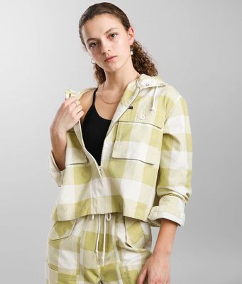 OBEY Provence Checkered Plaid Hooded Jacket