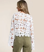 Floral Crochet Sweater