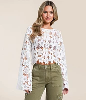 Floral Crochet Sweater