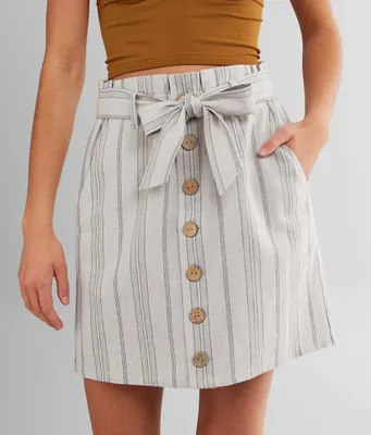 Daytrip Striped Paperbag Skirt