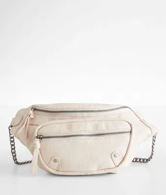 Distressed Faux Leather Sling Bag
