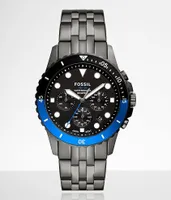 Fossil Chrono Black & Blue Watch