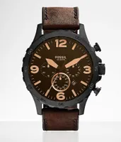 Fossil Nate Leather Watch