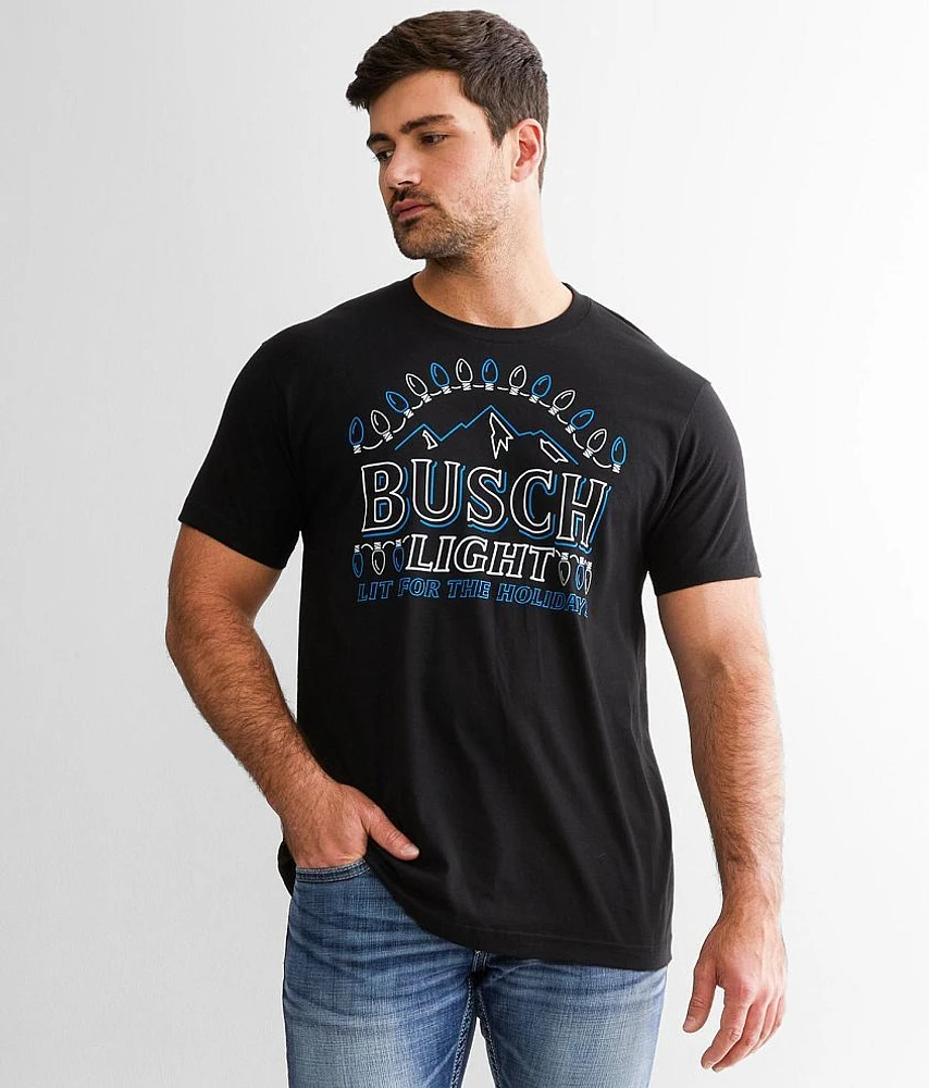 Brew City Busch Light Lit For The Holidays T-Shirt