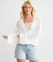 Papermoon Cropped Crochet Cardigan