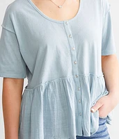 Pieced Peplum Top