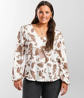 Cow Print Top