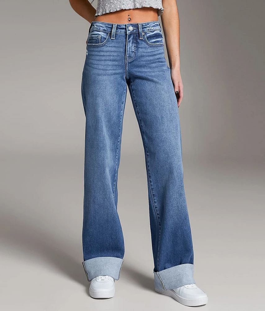 Andi Wide Leg Stretch Cuffed Jean