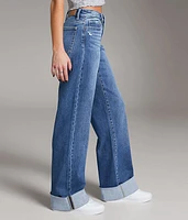 Andi Wide Leg Stretch Cuffed Jean
