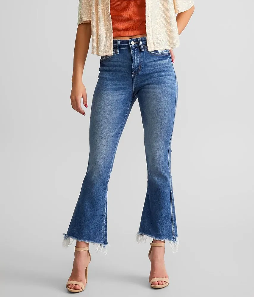 Flying Monkey High Rise Cropped Flare Stretch Jean