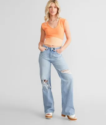 Flying Monkey High Rise Wide Leg Jean