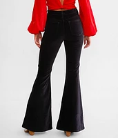 High Rise Super Flare Stretch Velvet Pant