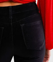 High Rise Super Flare Stretch Velvet Pant