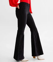 High Rise Super Flare Stretch Velvet Pant