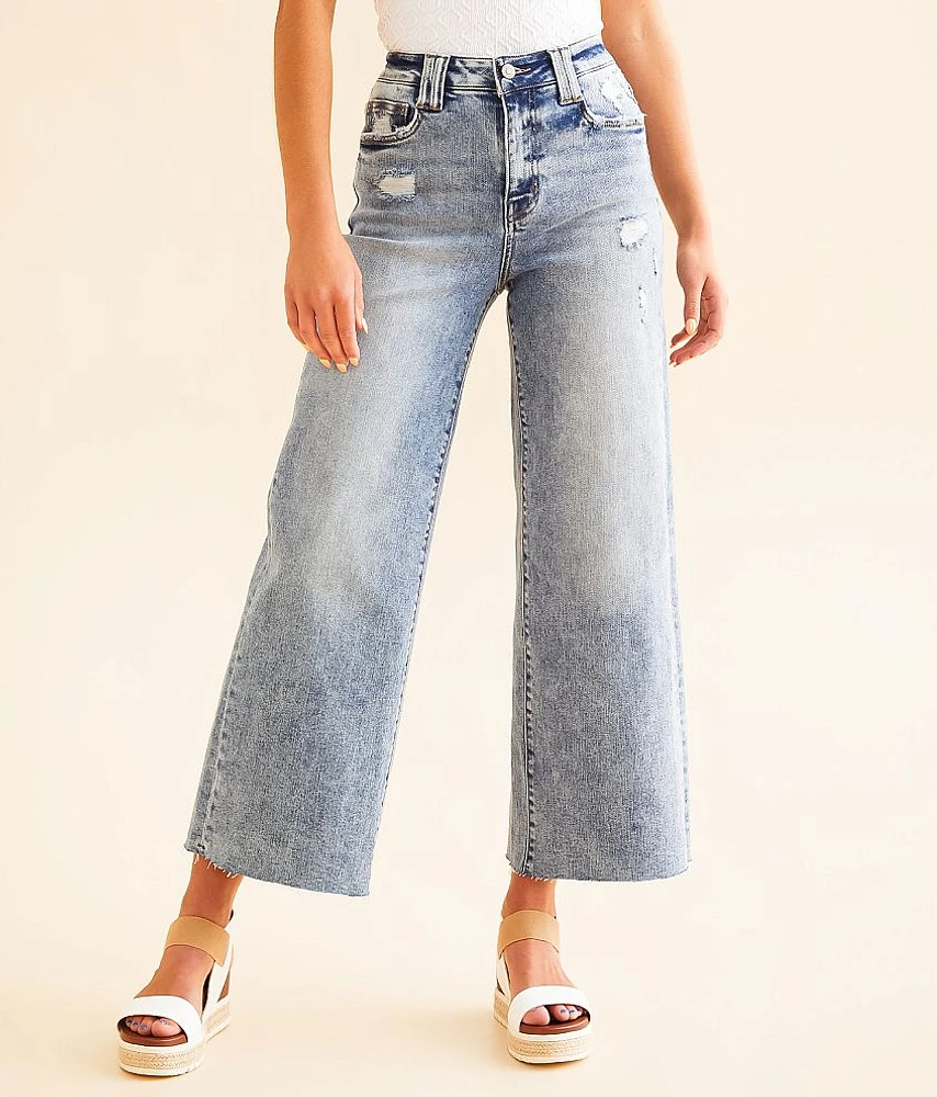 Flying Monkey Icon Cropped Wide Leg Stretch Jean