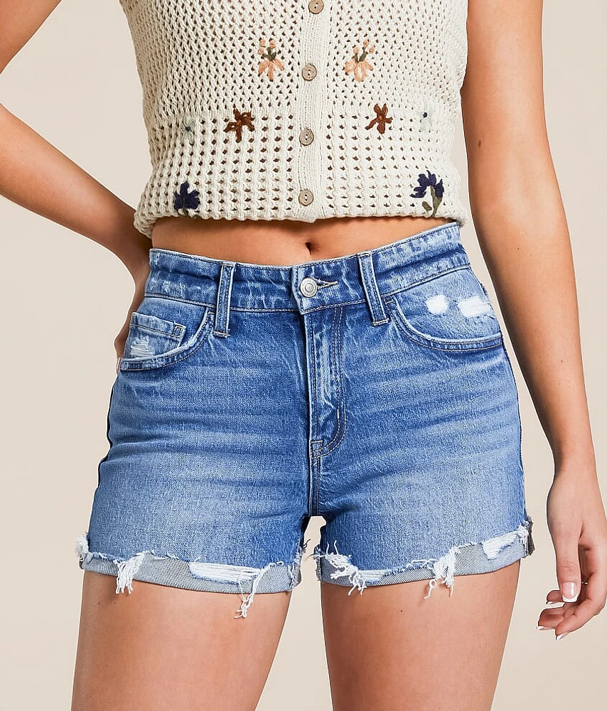 Mid-Rise Stretch Cuffed Short
