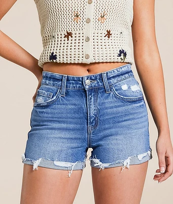 Mid-Rise Stretch Cuffed Short
