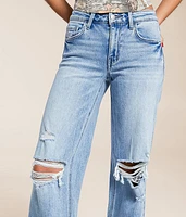 Mid-Rise Wide Leg Stretch Jean