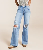 Mid-Rise Wide Leg Stretch Jean