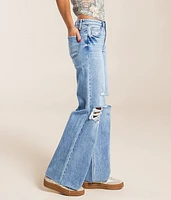 Mid-Rise Wide Leg Stretch Jean