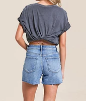 Rhinestone High Rise Stretch Short