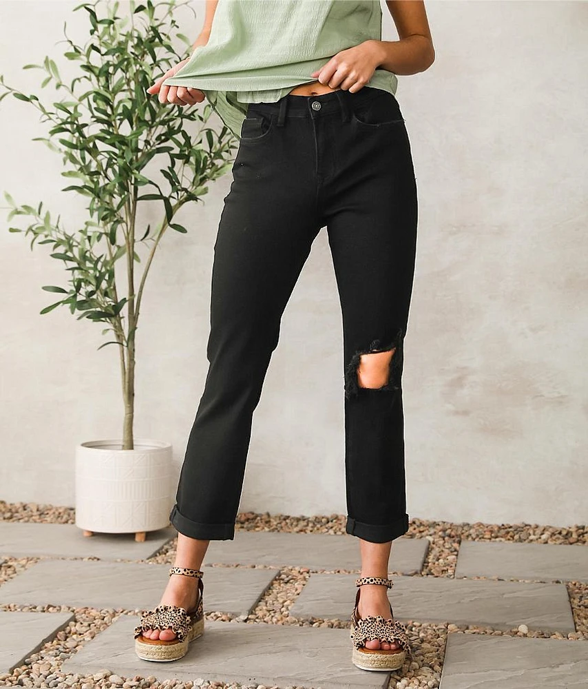 High Rise Boyfriend Stretch Cuffed Jean