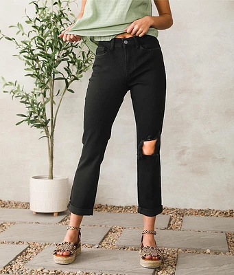 High Rise Boyfriend Stretch Cuffed Jean