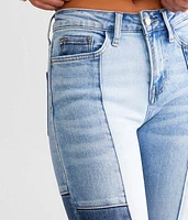 High Rise Pieced Flare Stretch Jean