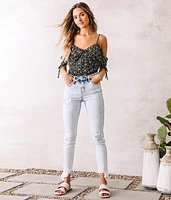 High Rise Ankle Skinny Stretch Jean