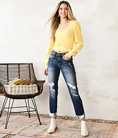 Mid-Rise Ankle Straight Stretch Jean