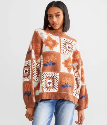 POL Pieced Crochet Sweater