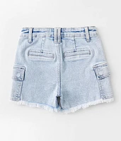 Girls - High Rise Cargo Stretch Short