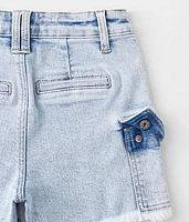 Girls - High Rise Cargo Stretch Short