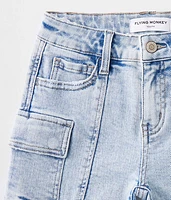 Girls - High Rise Cargo Stretch Short