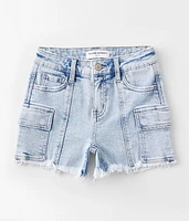 Girls - High Rise Cargo Stretch Short