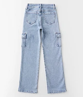 Girls - High Rise Wide Leg Cargo Stretch Jean